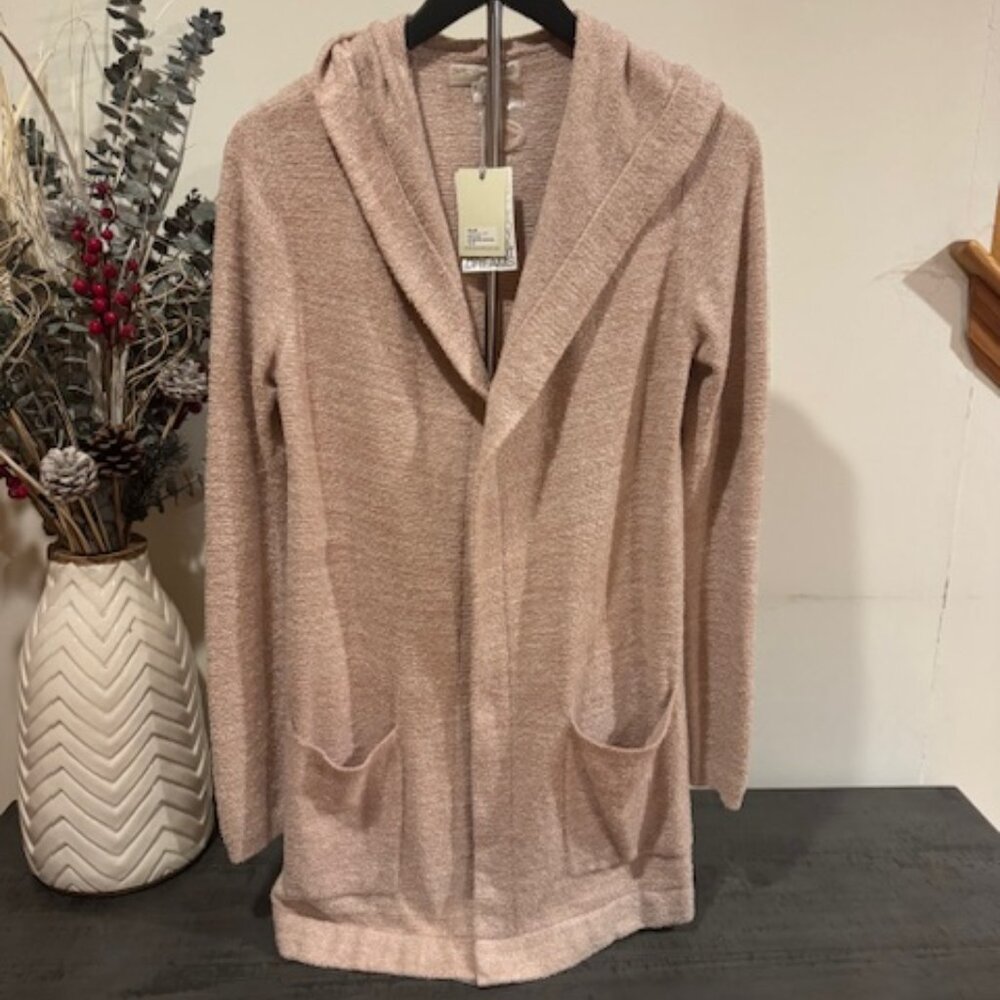 Barefoot Dreams CozyChic Lite Hooded Cardigan- Small